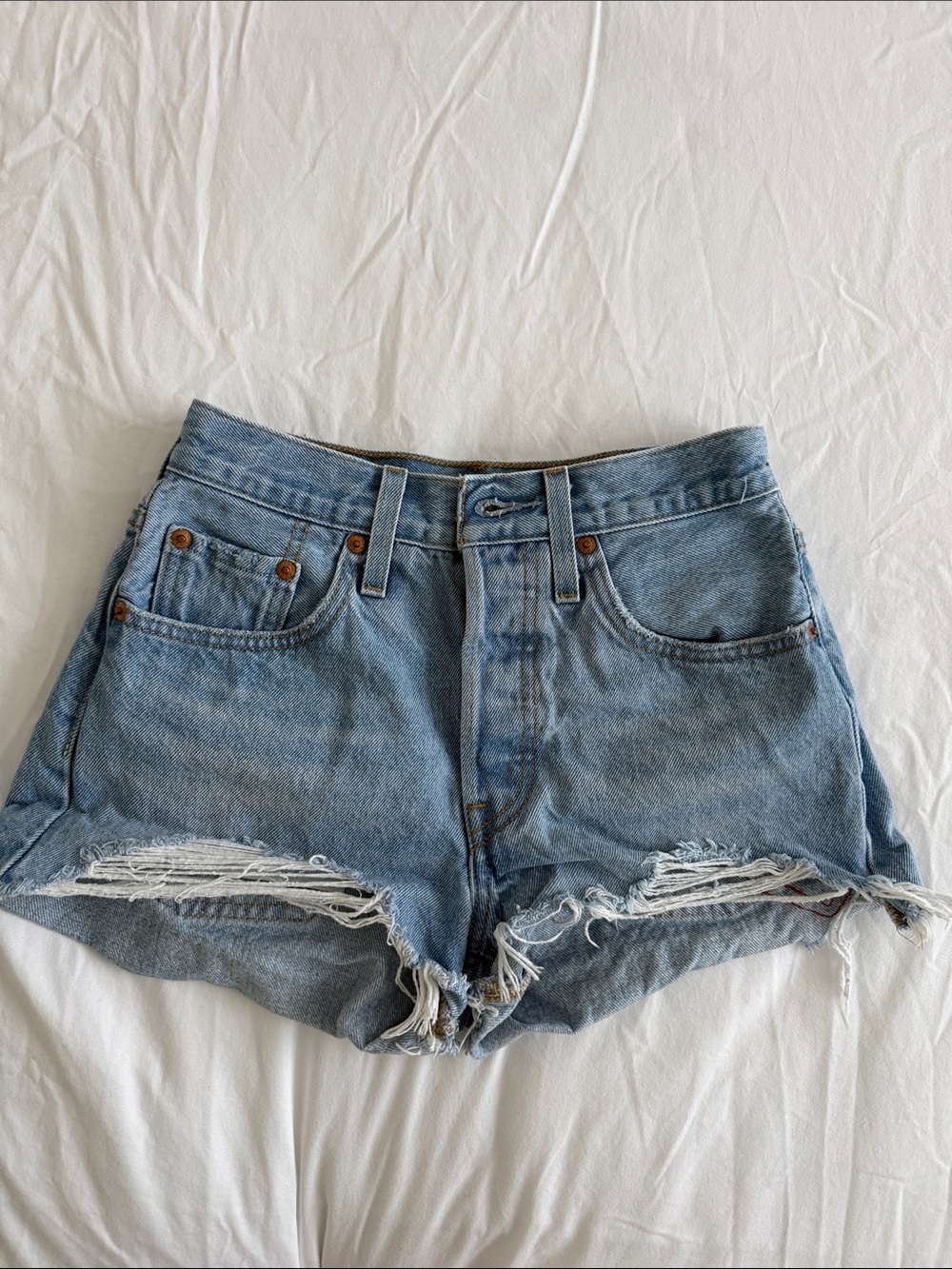 Levi’s 501 Jean shorts with Heart Detailing